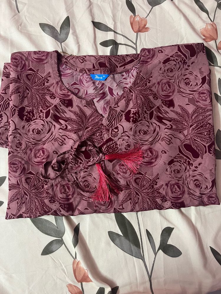 kaftan Floral Print Kurta