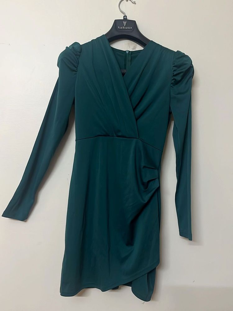 Green Long Sleeve Dress New