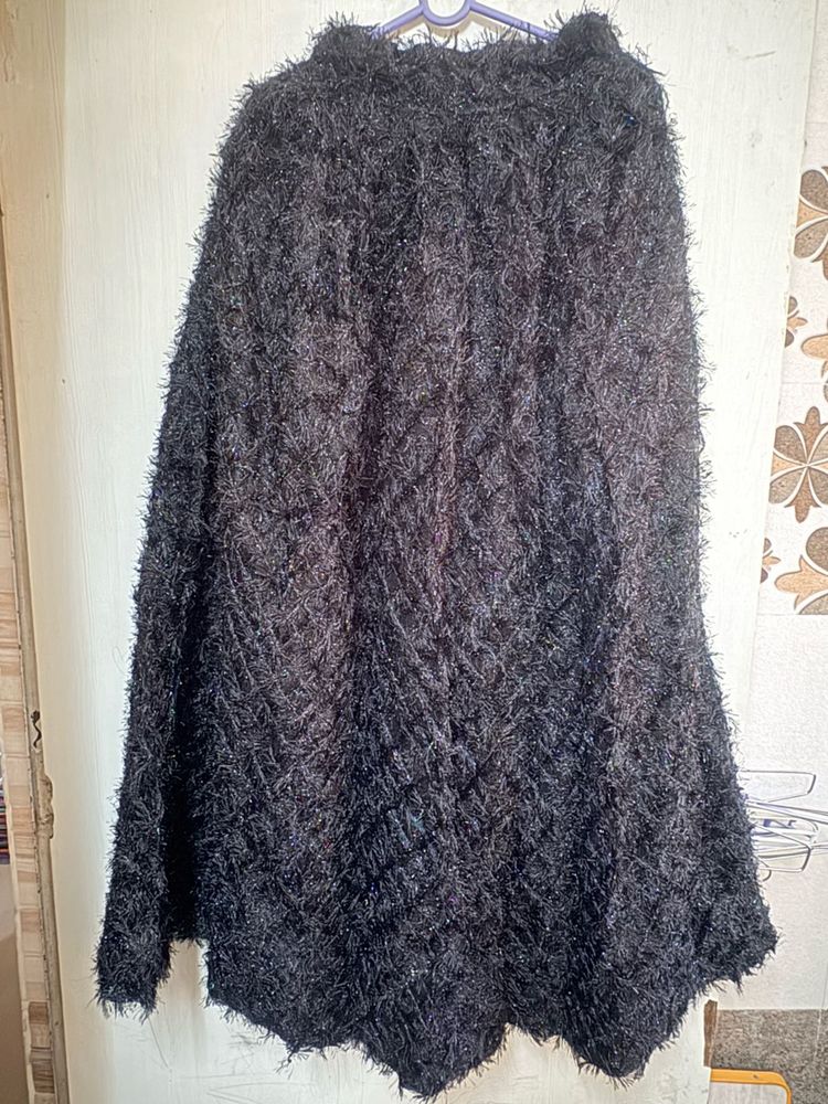 Black Fuzzy Skirt