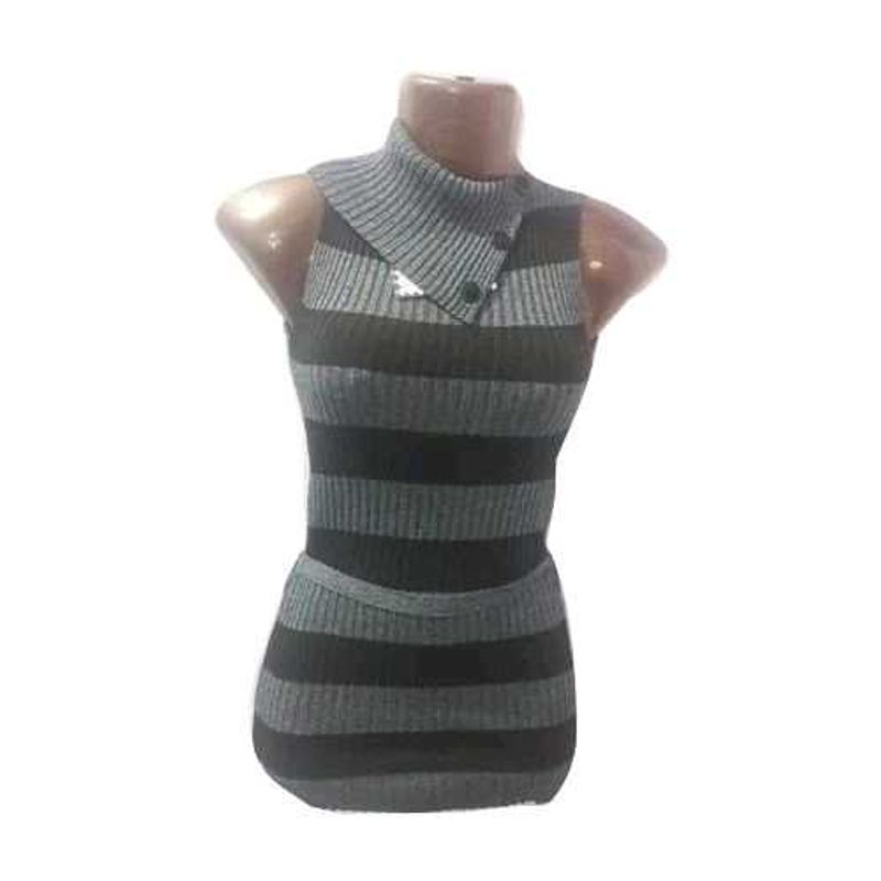 Striped Sleeveless Knit Top