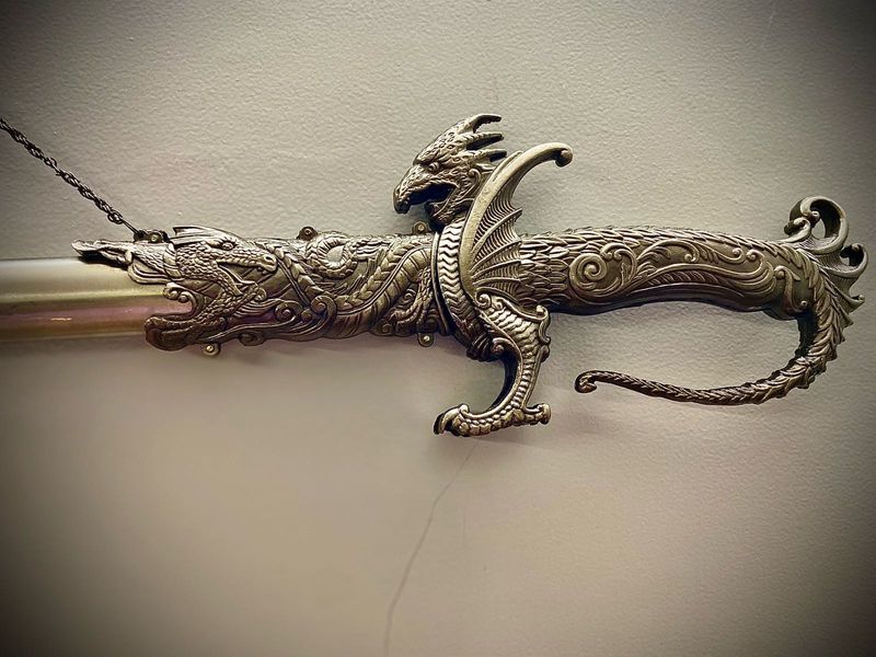 Antique Decorative Metal Sword-Fiery Dragon Handle