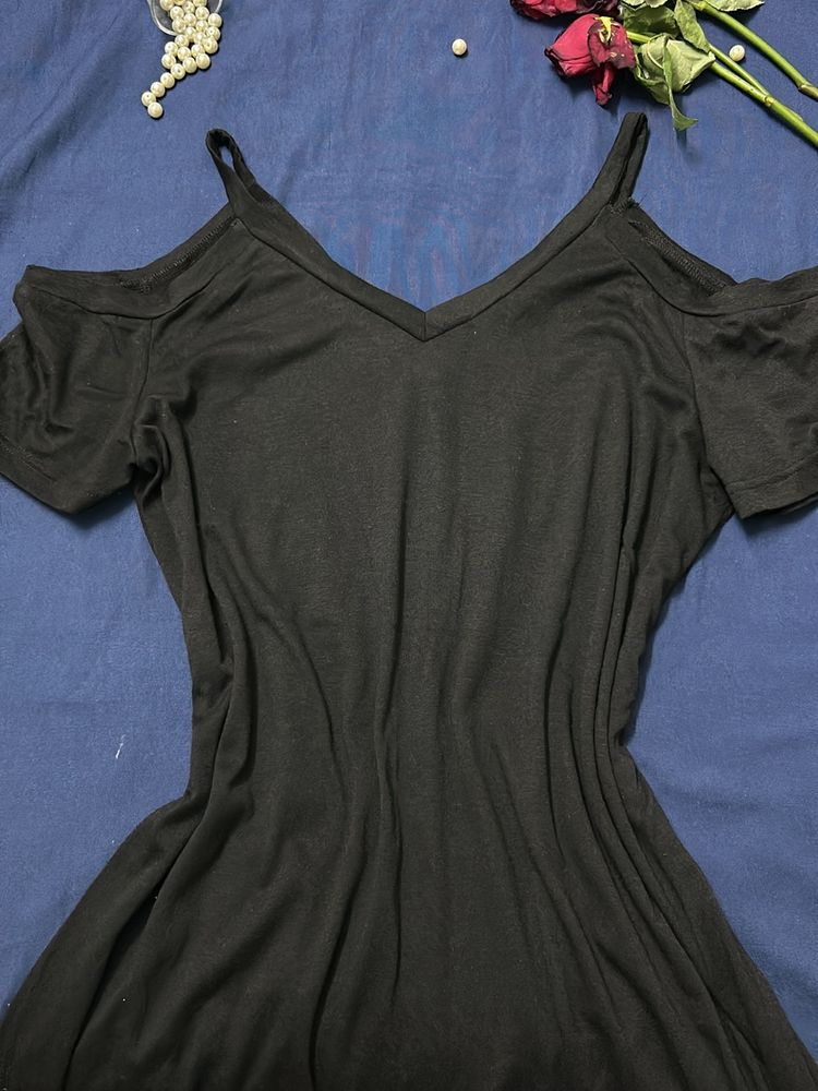 Black Off Shoulder Shein Dress