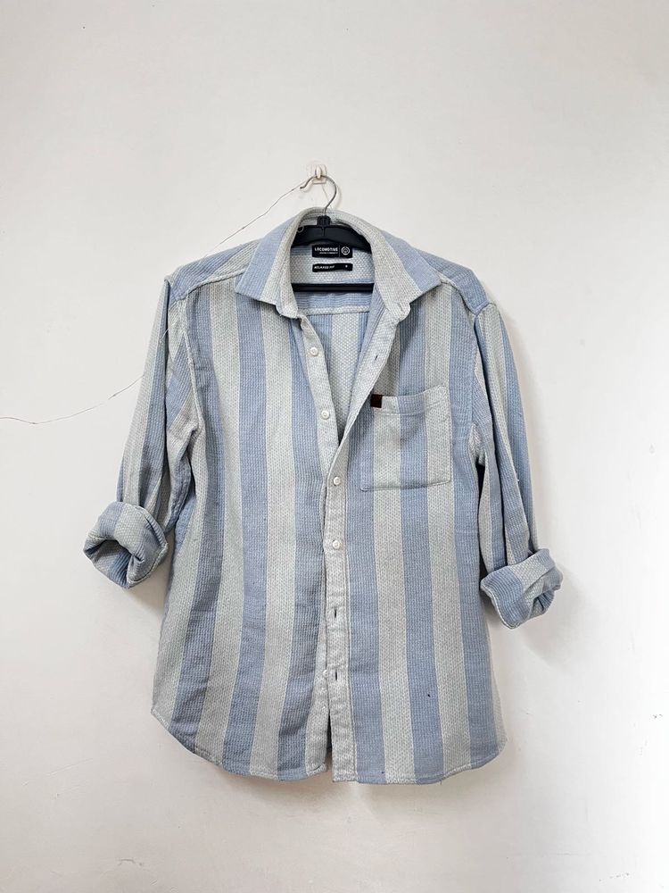 Men Blue Shirt Locomotive