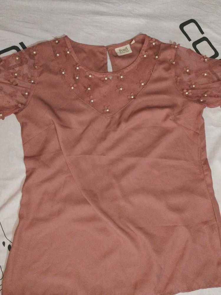 Mauve Pink Pearl Top