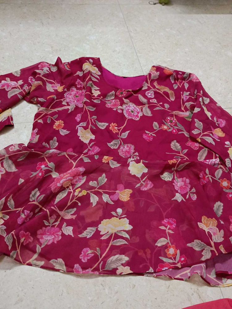 Floral Print Chiffon Blouse