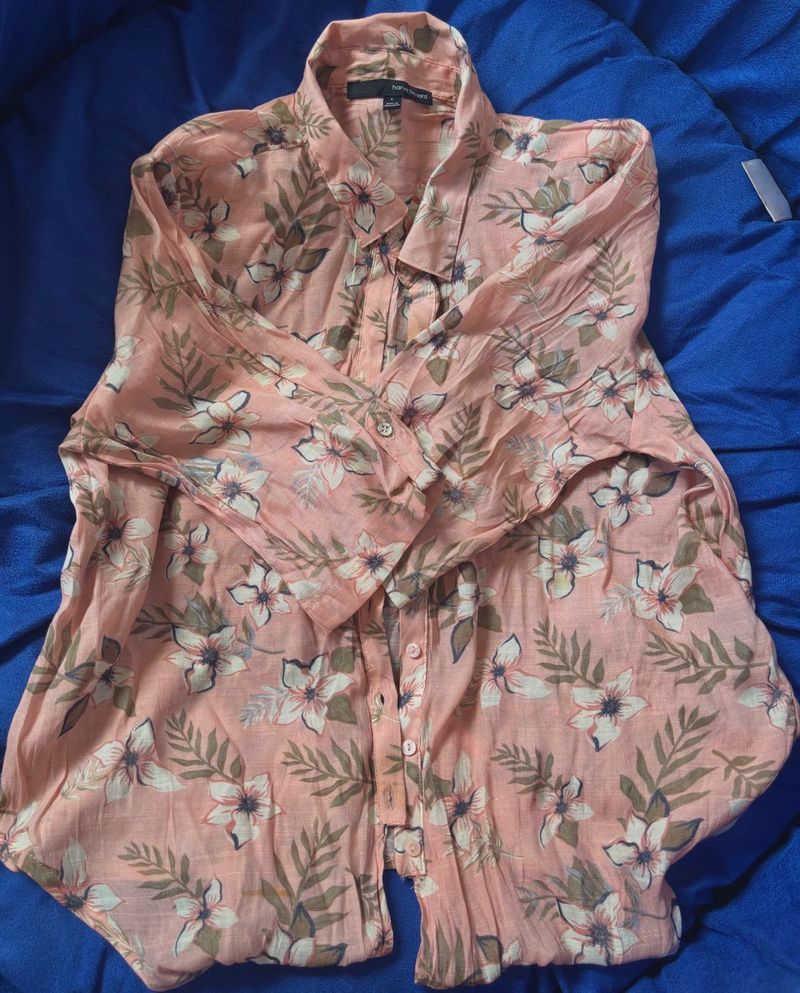 Floral Print Button-Down Shirt