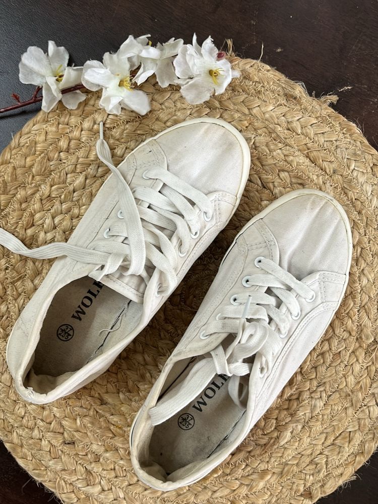 White Canvas Sneakers