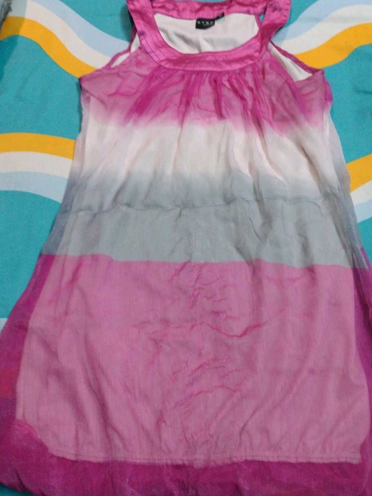 Pink Ombre Sleeveless Dress