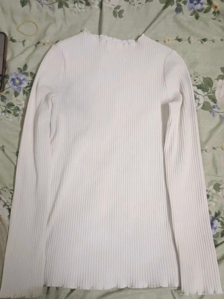 White Long Sleeve Top