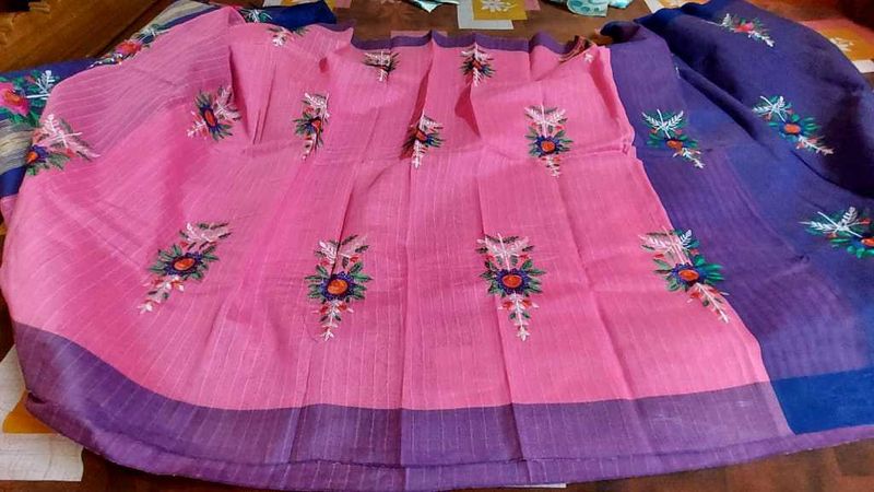 thread work saree