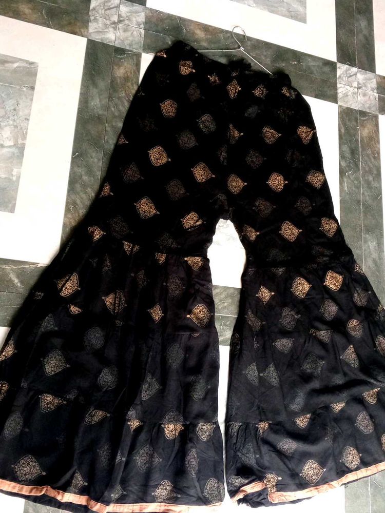 Black Printed Palazzo Pants