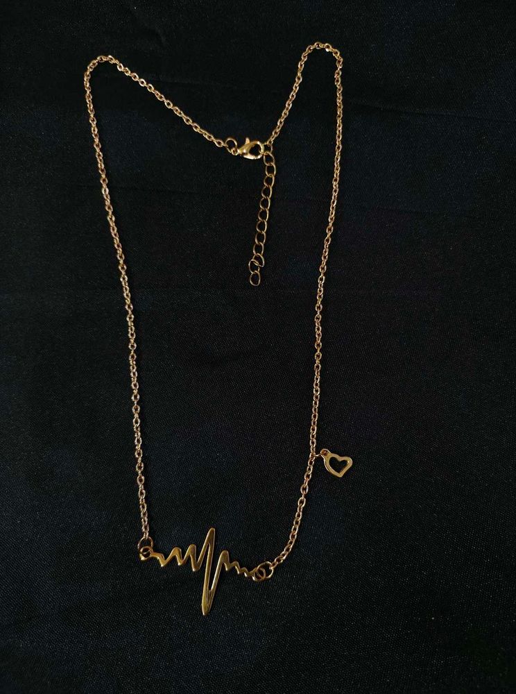 Gold Heartbeat Necklace