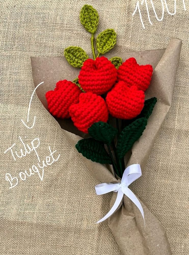 Red Tulips Bouquet 💐