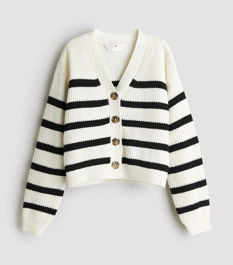 Striped Knit Cardigan