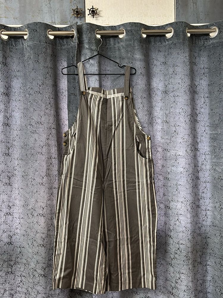 Striped Overalls Jumpsuit