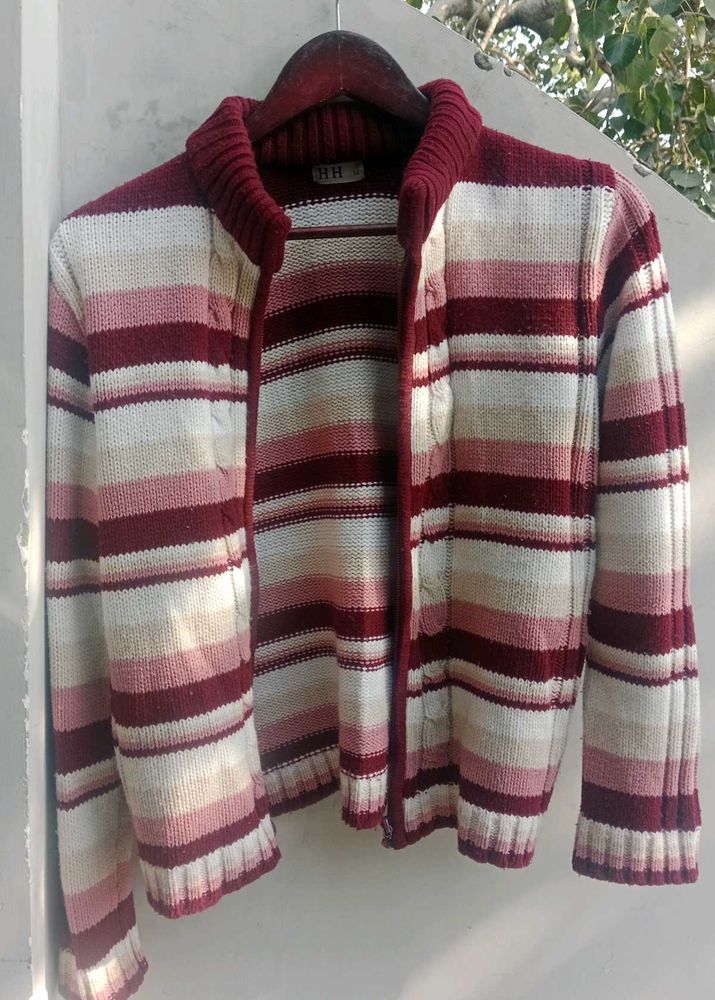 Striped Knit Cardigan