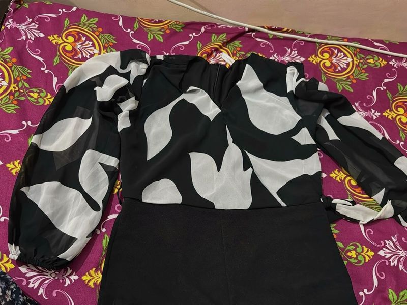 Black &amp; White Jumpsuit