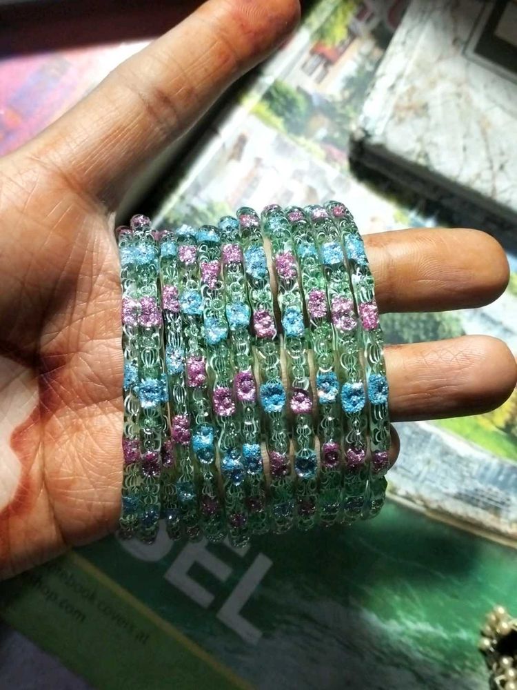 green glass bangles