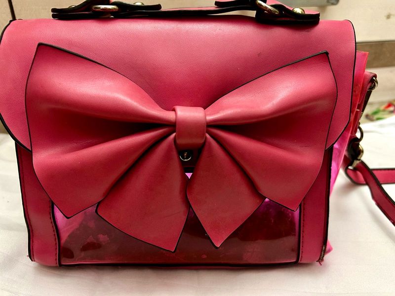 Pink Bow Handbag