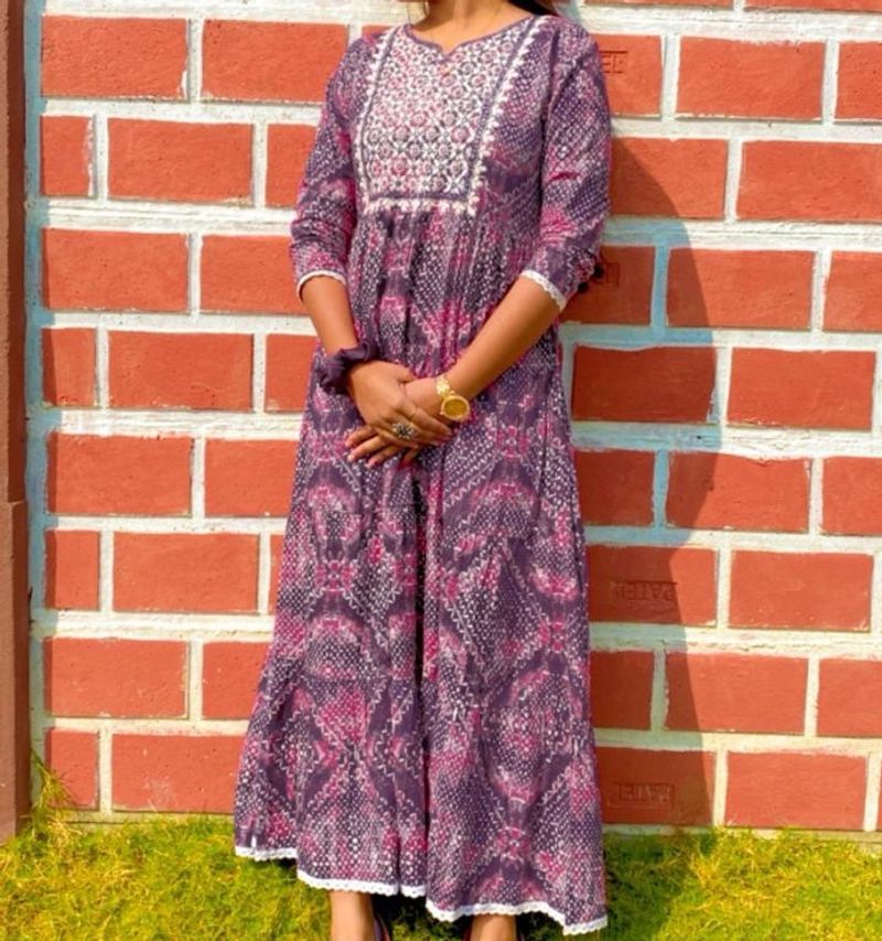 Purple Anarkali