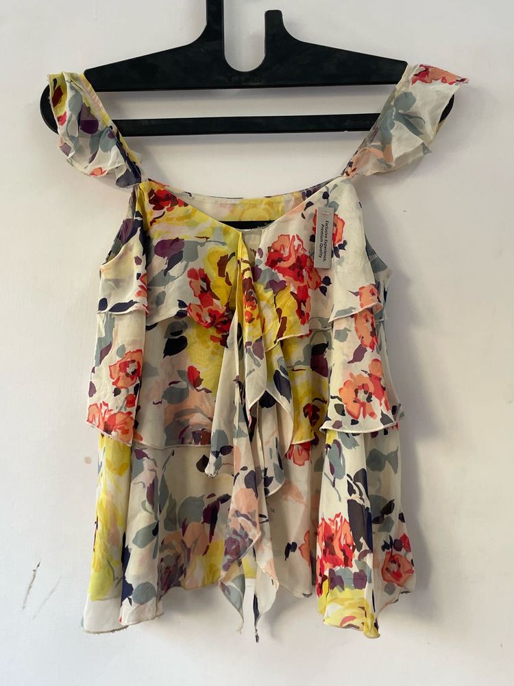Women’s Frills Top sleeveless multicolor