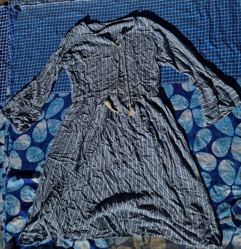 Striped Long Sleeve Casual Dress