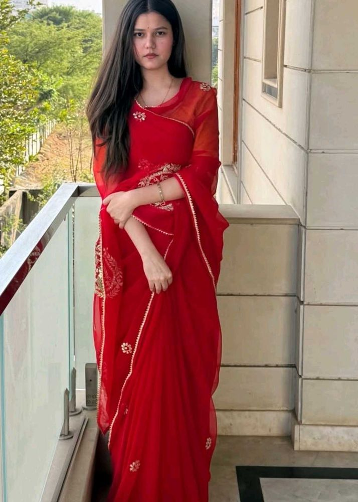 Elegant Red Saree