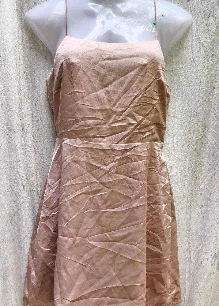 SATIN BACKLESS FROCK