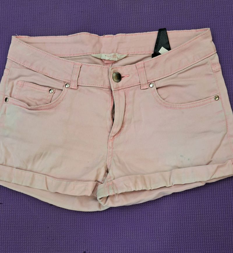 Girls H&amp;M Pink Denim Shorts
