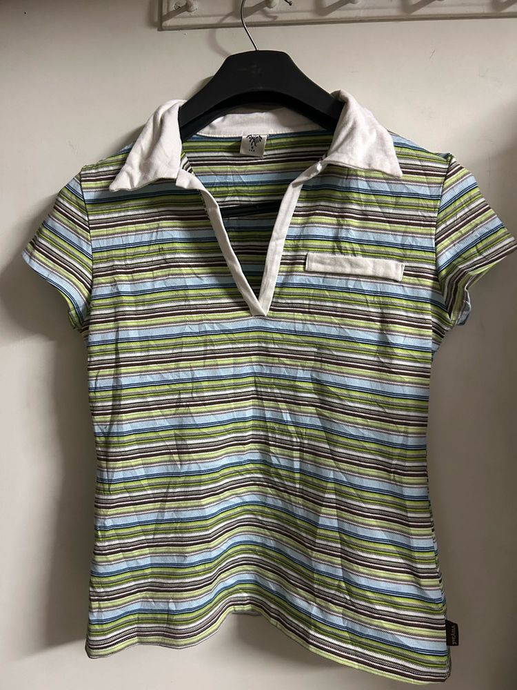 Striped Polo T-Shirt