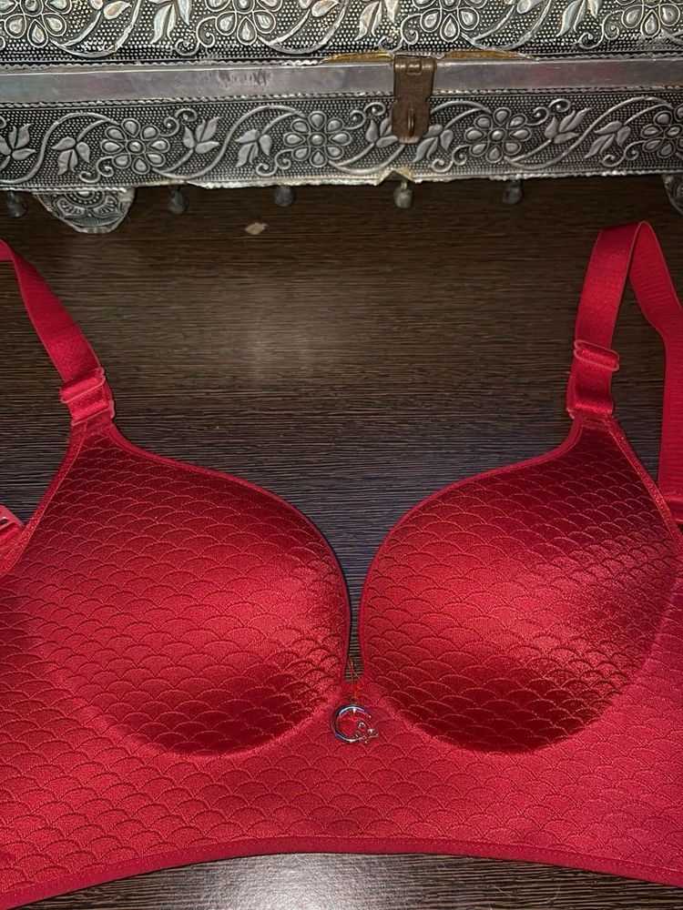 Red Imported Padded Bra
