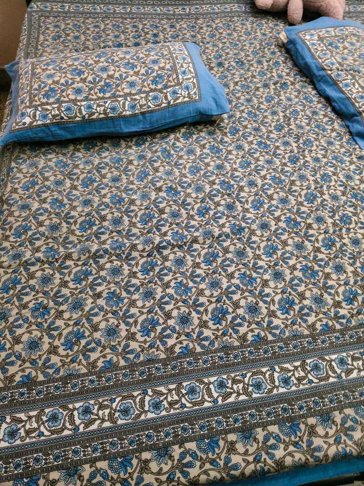 Floral Double Bedsheet with pillow cover