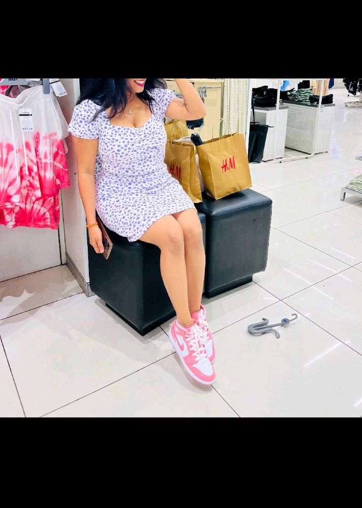 Zudio sweetheart Neckline Print Mini Dress