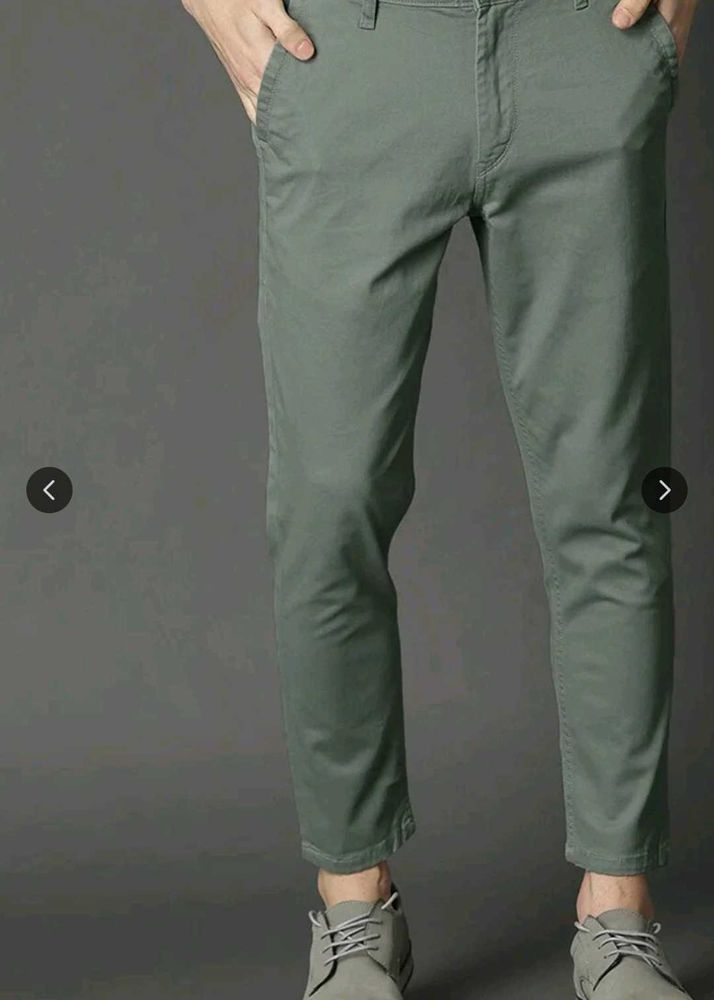 Men&#39;s Olive Green Casual  chinos pant