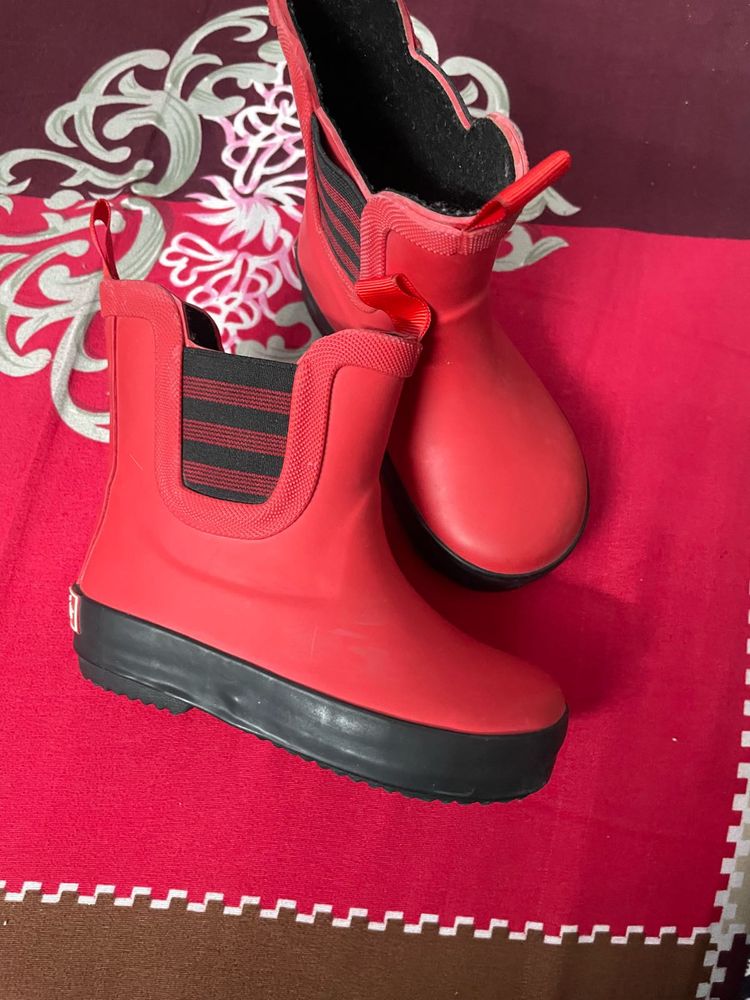 Red Chelsea Boots
