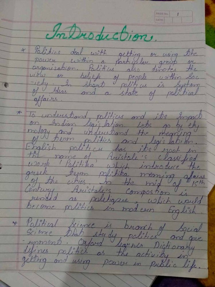 Class 11 Political Science Practical File