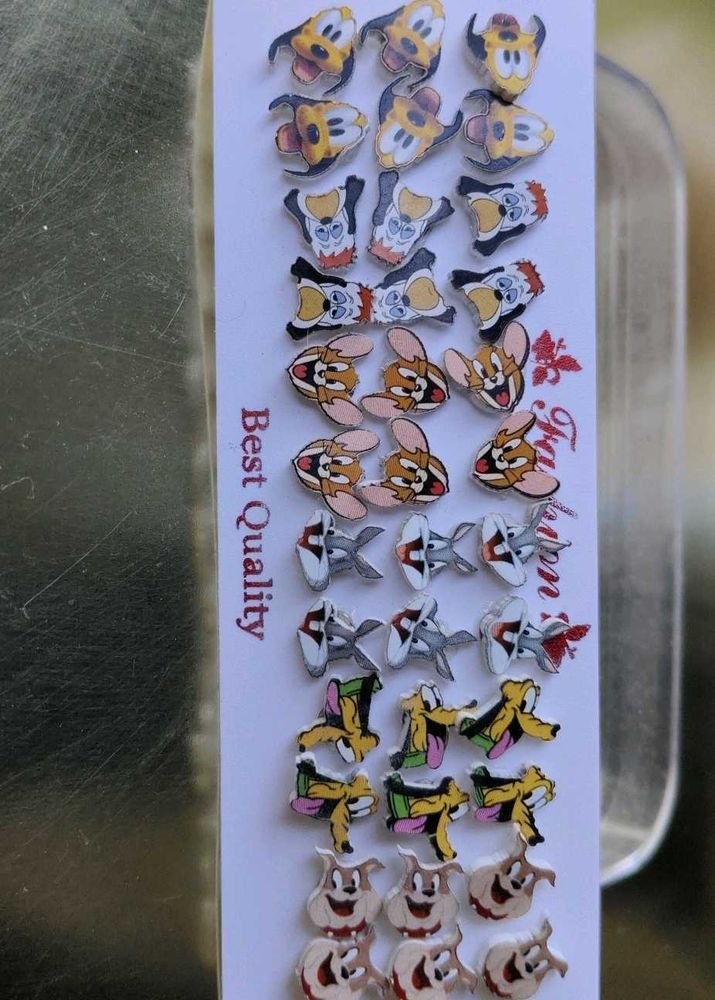 18 set Cartoon Character Stud Earrings