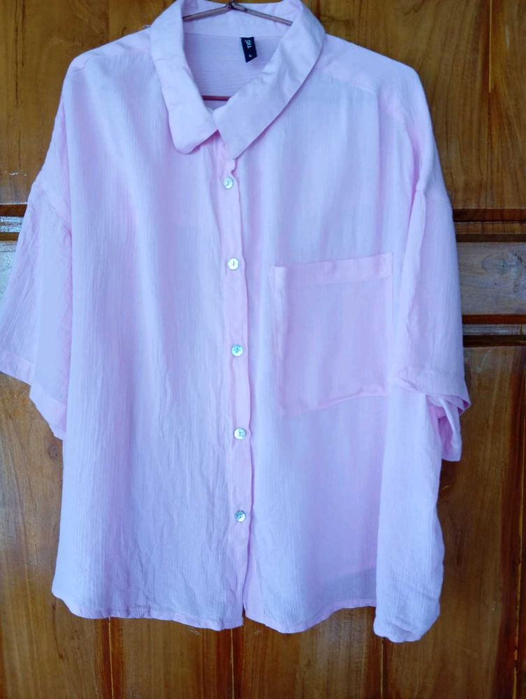 Pink Oversized Shirt