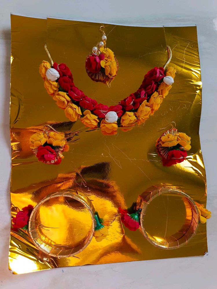 New Floral Jewellery Set For Haldi &amp; Mehndi