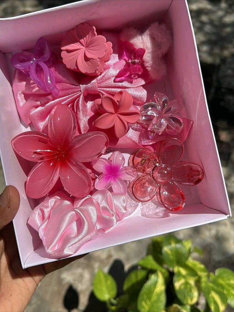 Cute Pink Hair Accessory Set