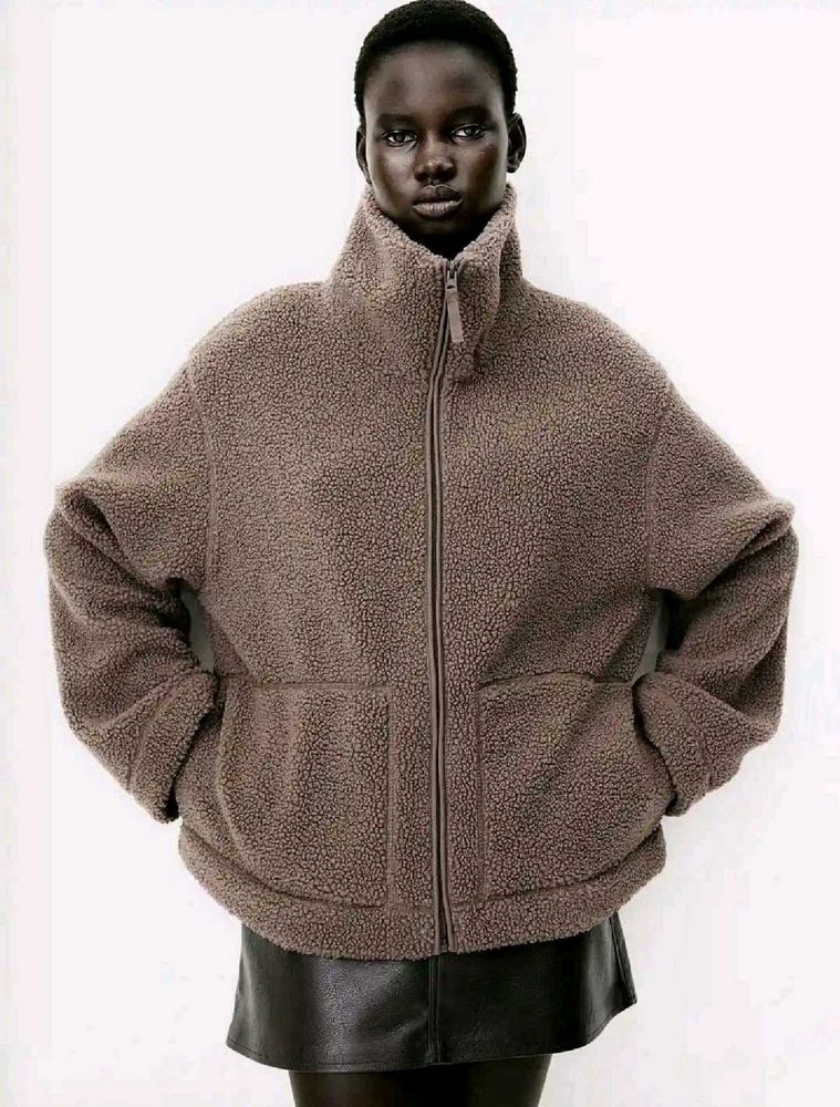🔻PRICE DROP - H&amp;M - Teddy Jacket - Dark Beige