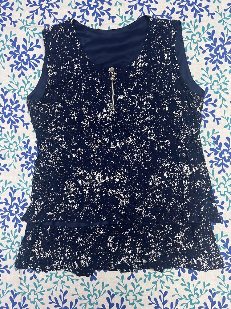 Blue Mushroom Top