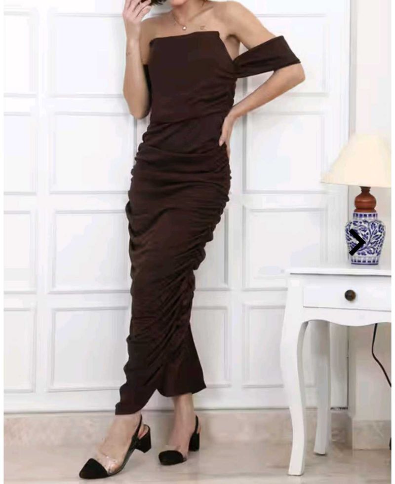 Elegant corset Brown Bodycon Dress