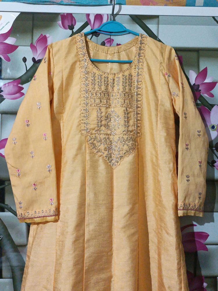 Yolk Yellow Colour Gown Wedding Season Sale