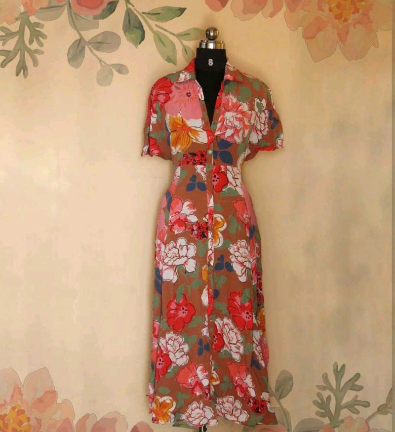 Floral Maxi Dress With Pockets