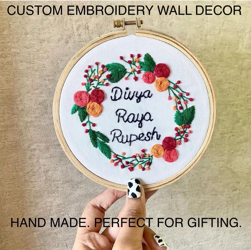 Custom Embroidered Name Hoop - Perfect For Gifting
