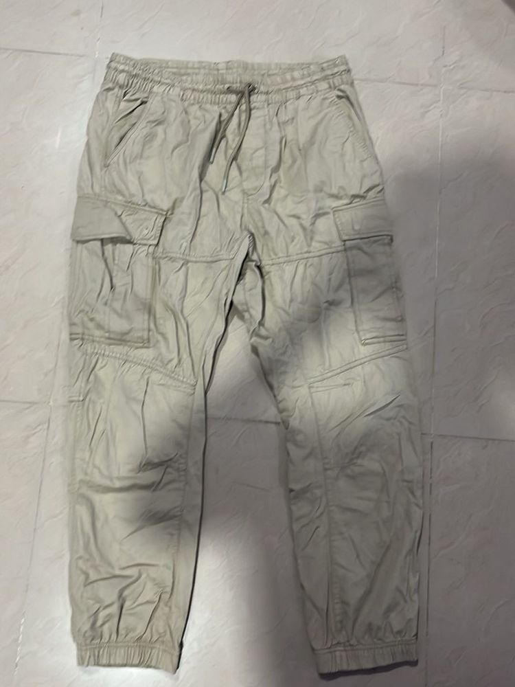 Khaki Cargo Joggers