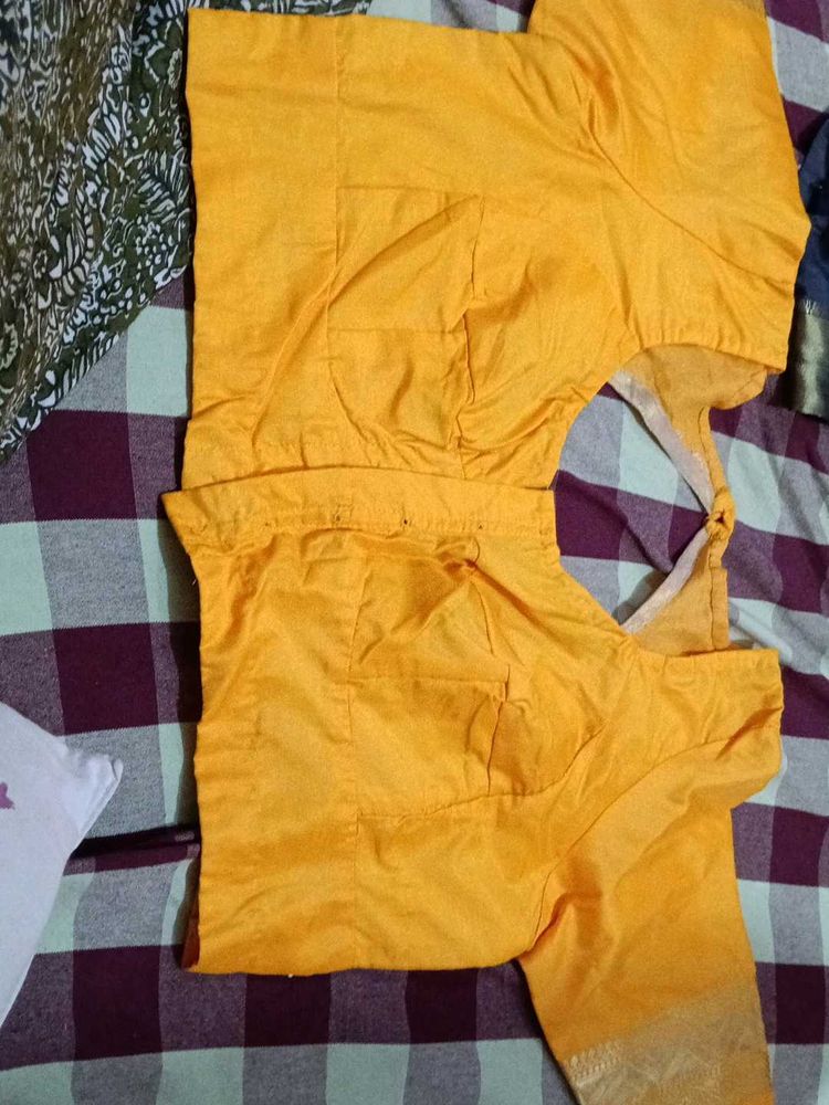 Yellow Saree Blouse