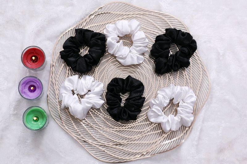 6 Pcs Satin Scrunchies Combo