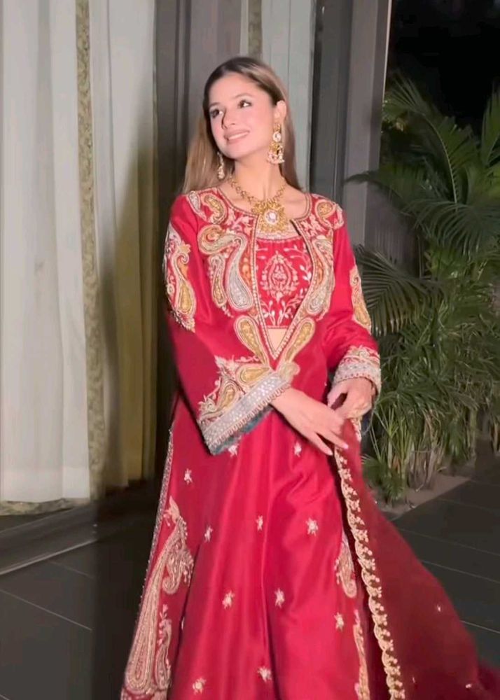 Red Embroidered Suit